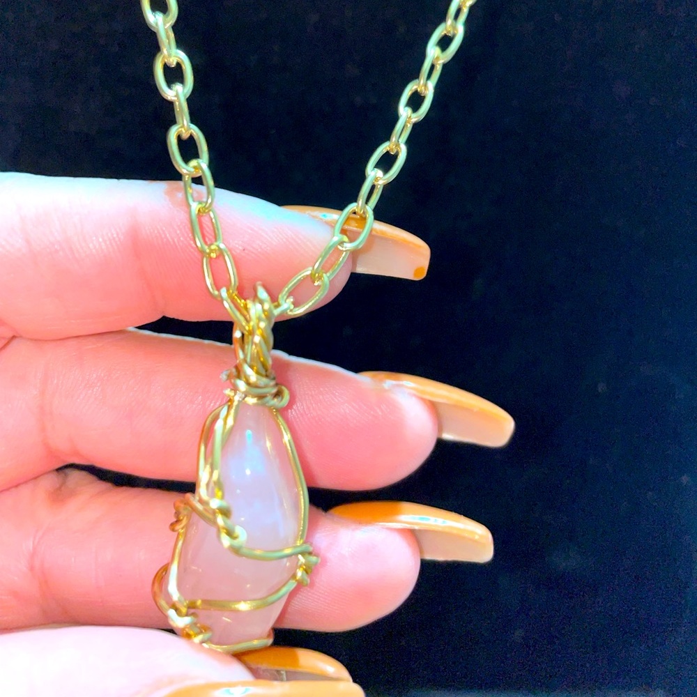 Rose quartz necklace